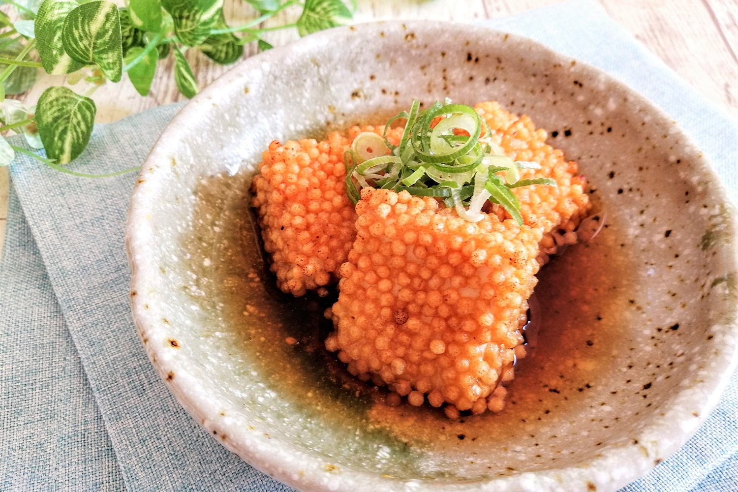 Agedashi with Bubu Arare Agedashi with Bubu Arare